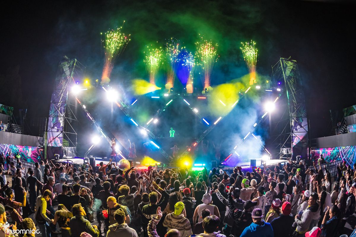 EDC México stage with fireworks